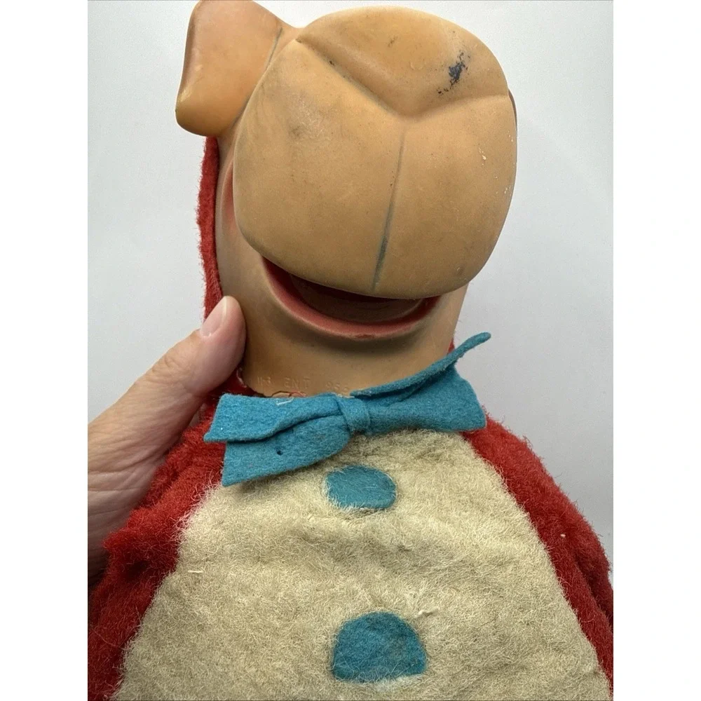 VINTAGE RUBBER FACE PLUSH KNICKERBOCKER 1959  HUCKLEBERRY HOUND DOLL